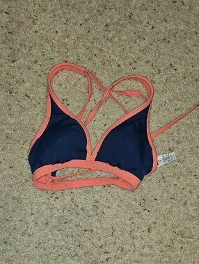 Avia Women’s Navy and Coral Strappy Bikini Top